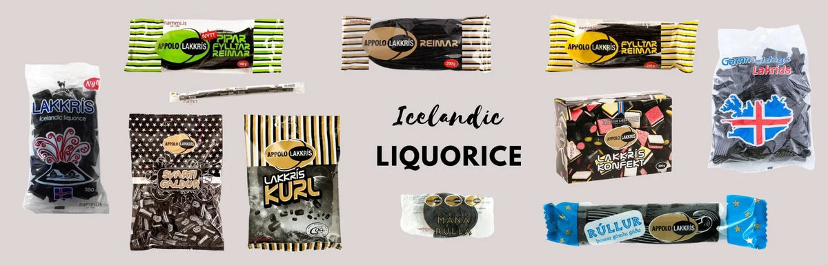 A selection of Icelandic liquorice treats from Nammi.is