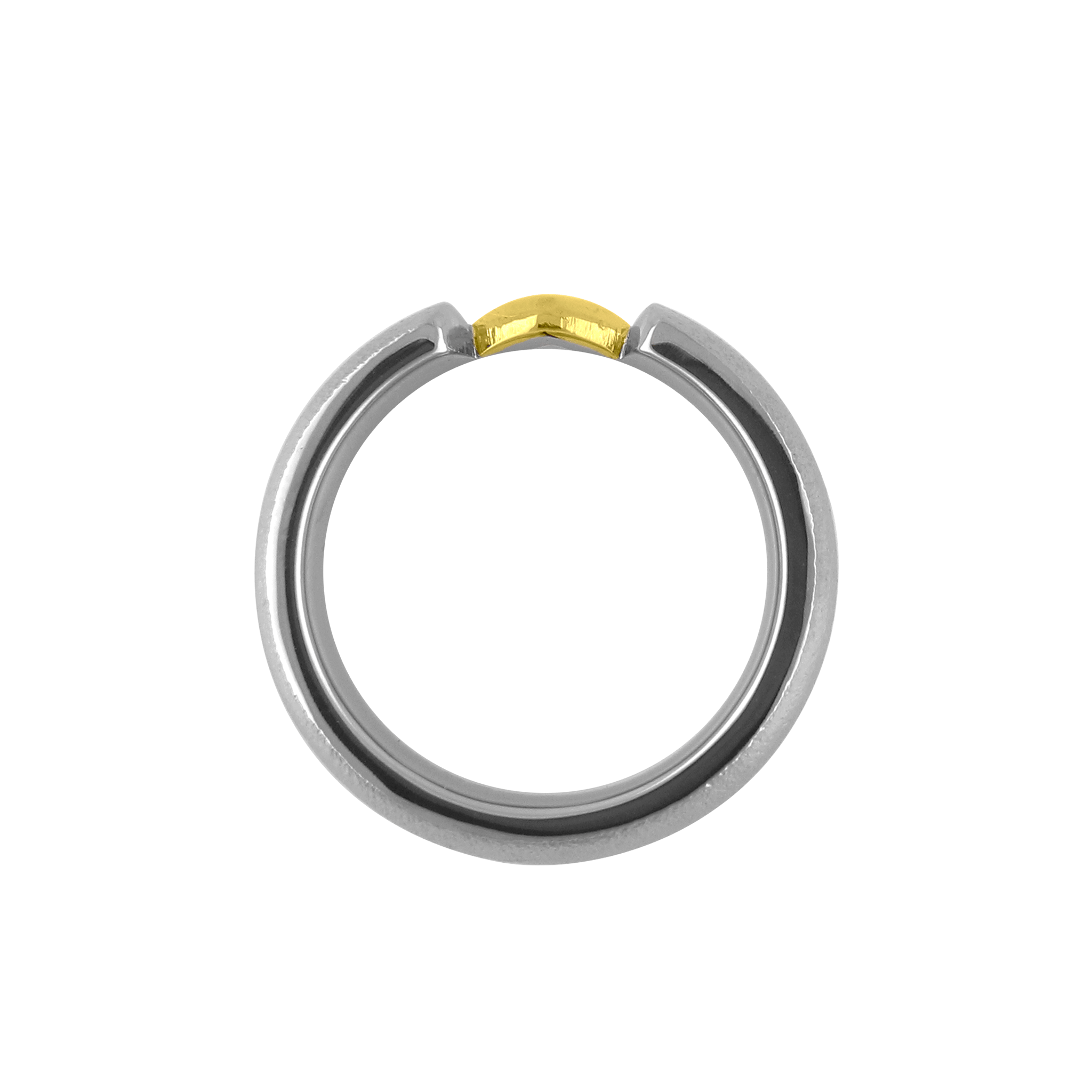 Amor - Títaníumhringur með Gullhjarta 24k Hammraður - nammi.isZeezen