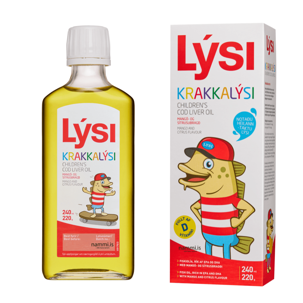 Children's Cod Liver Oil Liquid / Mango & Lemon (240 ml) - nammi.isLýsi