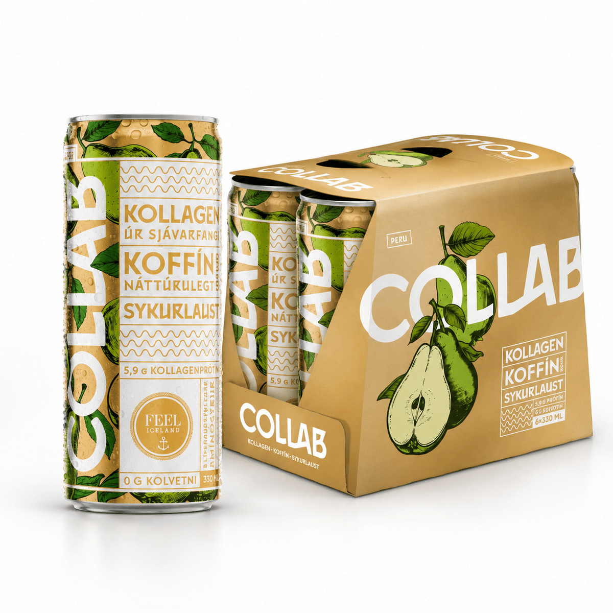 COLLAB Pear Sparkling Water (330ml) - nammi.isCollab