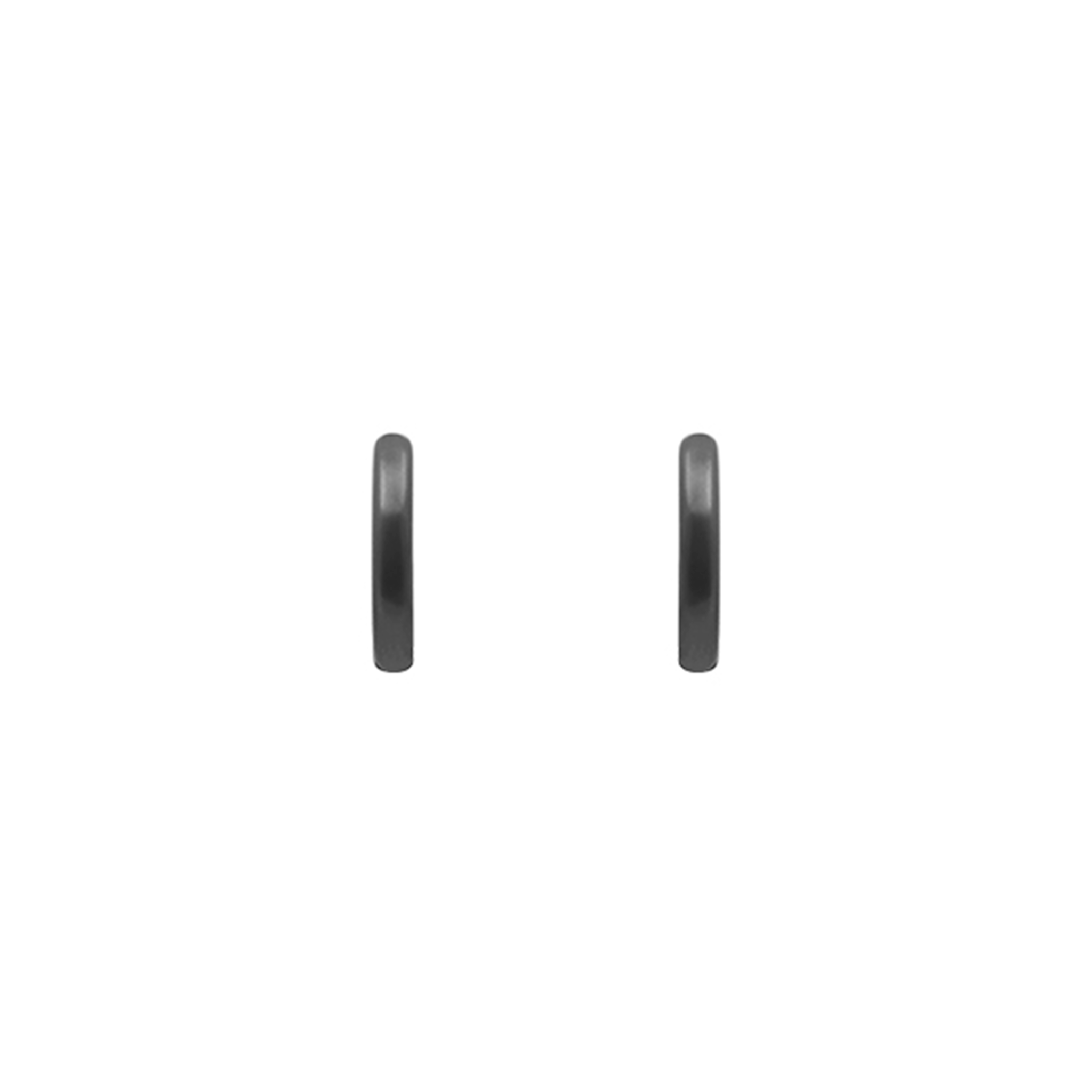 Dökkgráir Títaníum (Huggie) Eyrnalokkar - Mattir - nammi.isZeezen