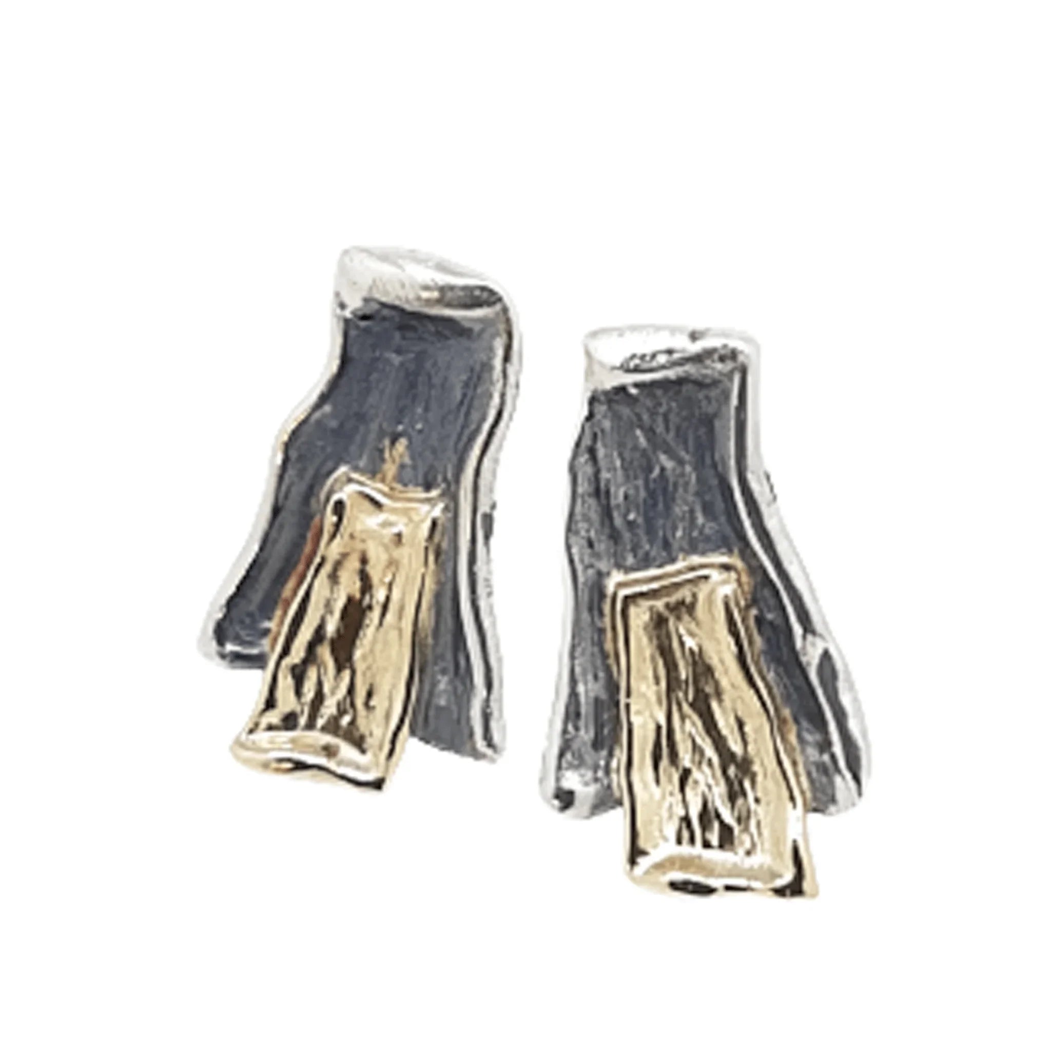 Gullfoss Oxíderaðir silfur og gulleyrnalokkar - nammi.isMontoro - Reykjavík