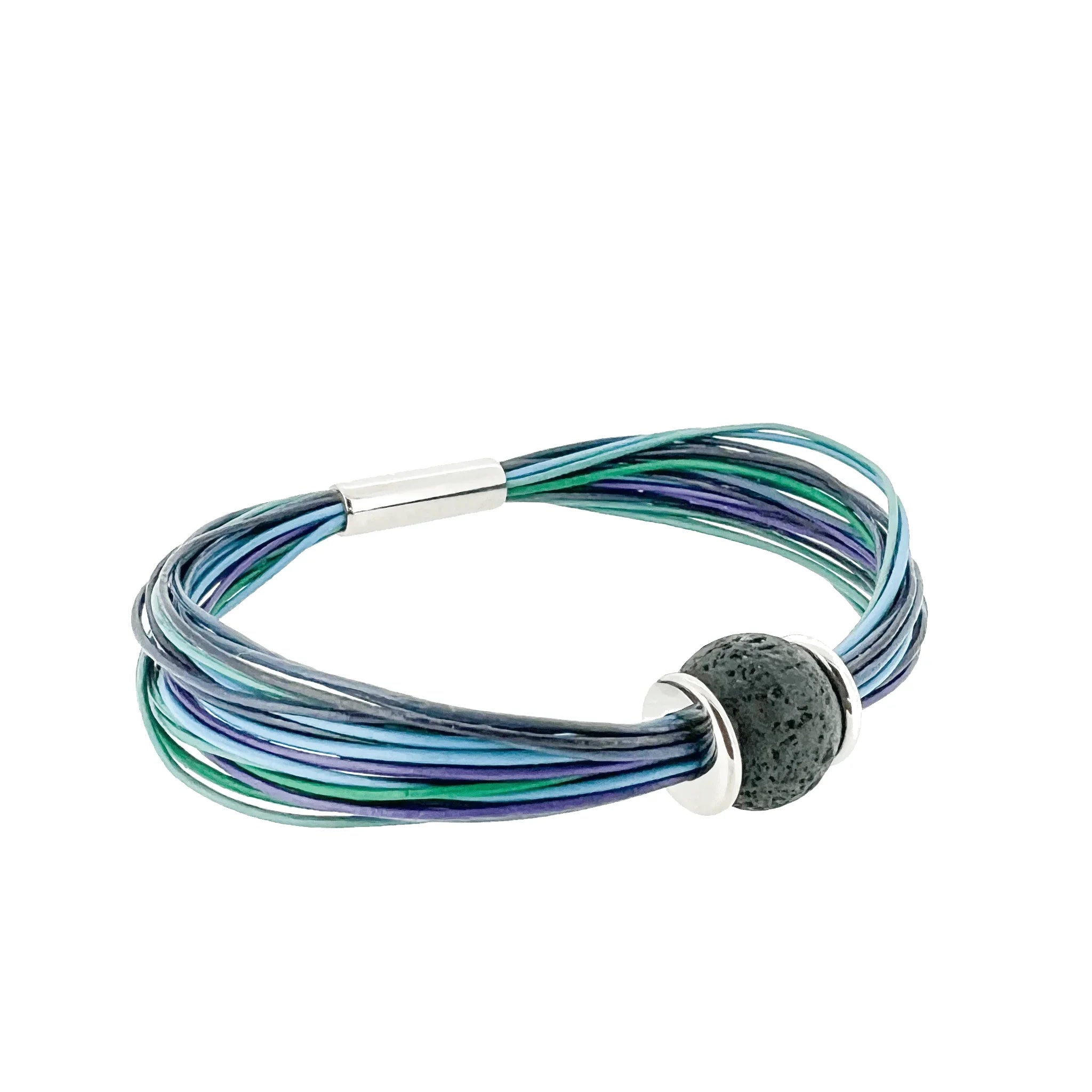 Norðurljósaarmband með hraunkúlu - nammi.isZeezen