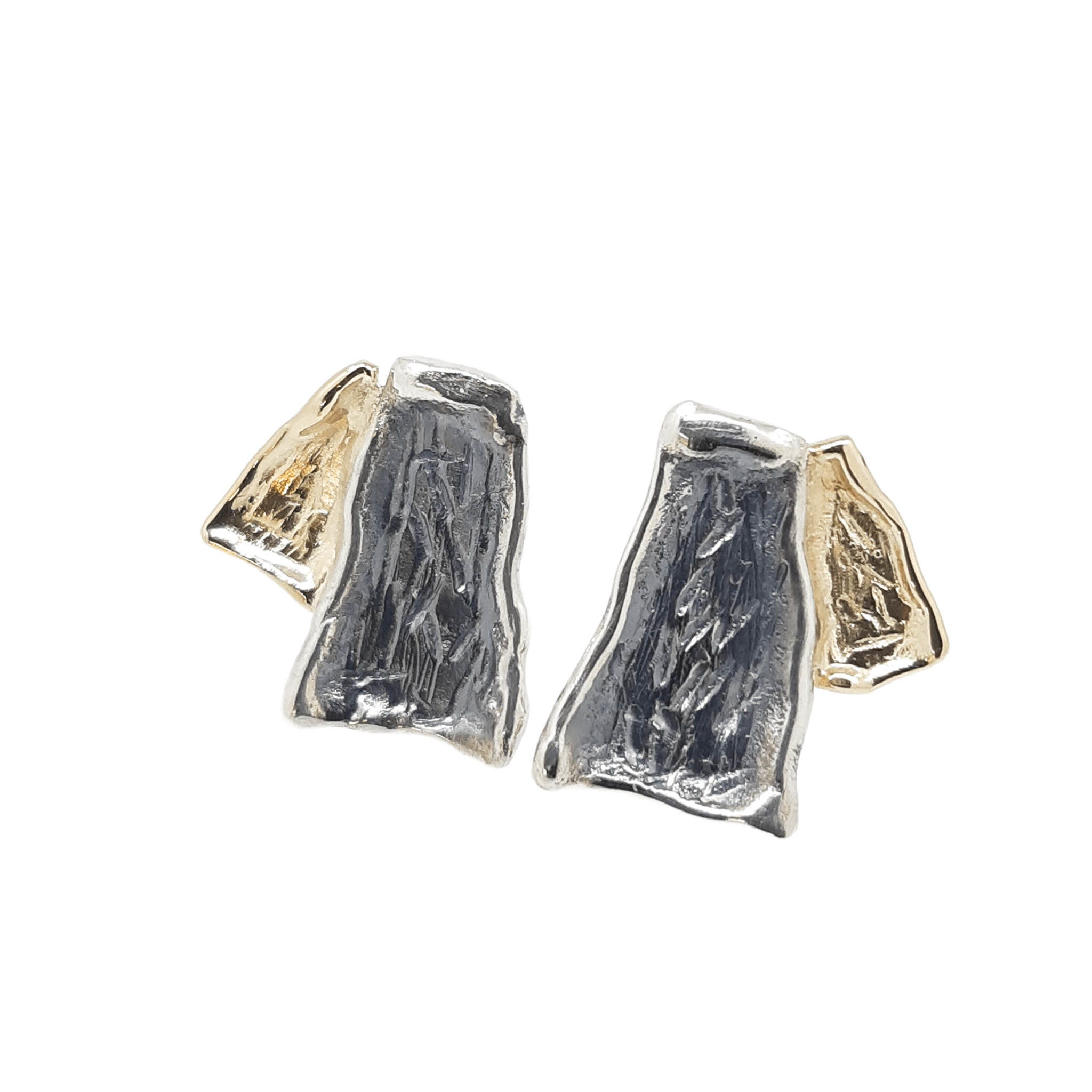 Oxíderaðir Silfur og gulleyrnalokkar - nammi.isMontoro - Reykjavík