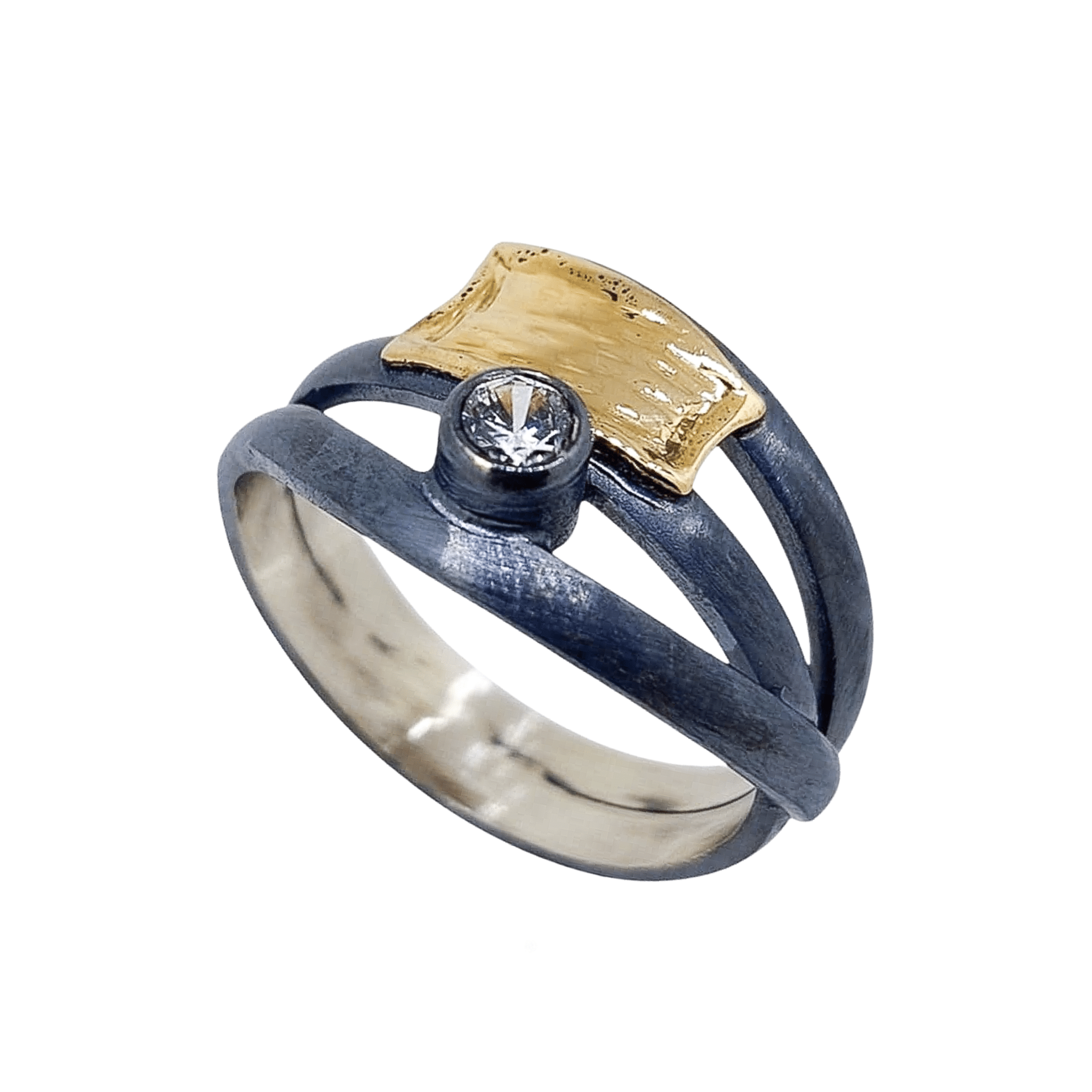 Skaftafell - Silfur og Gullhringur með Sirkonsteini. - nammi.isMontoro - Reykjavík