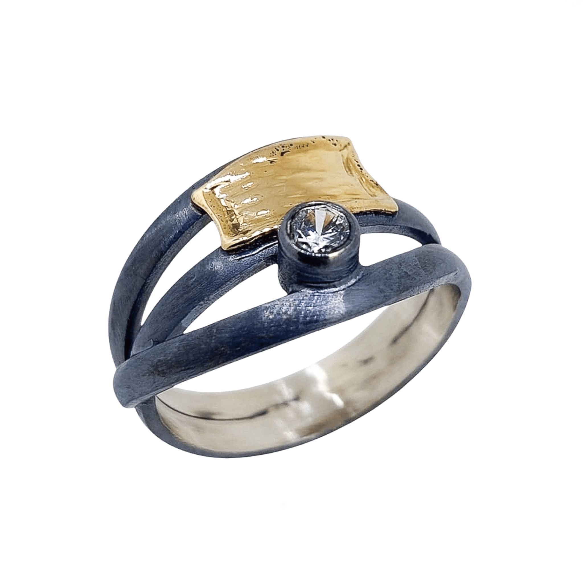 Skaftafell - Silfur og Gullhringur með Sirkonsteini. - nammi.isMontoro - Reykjavík