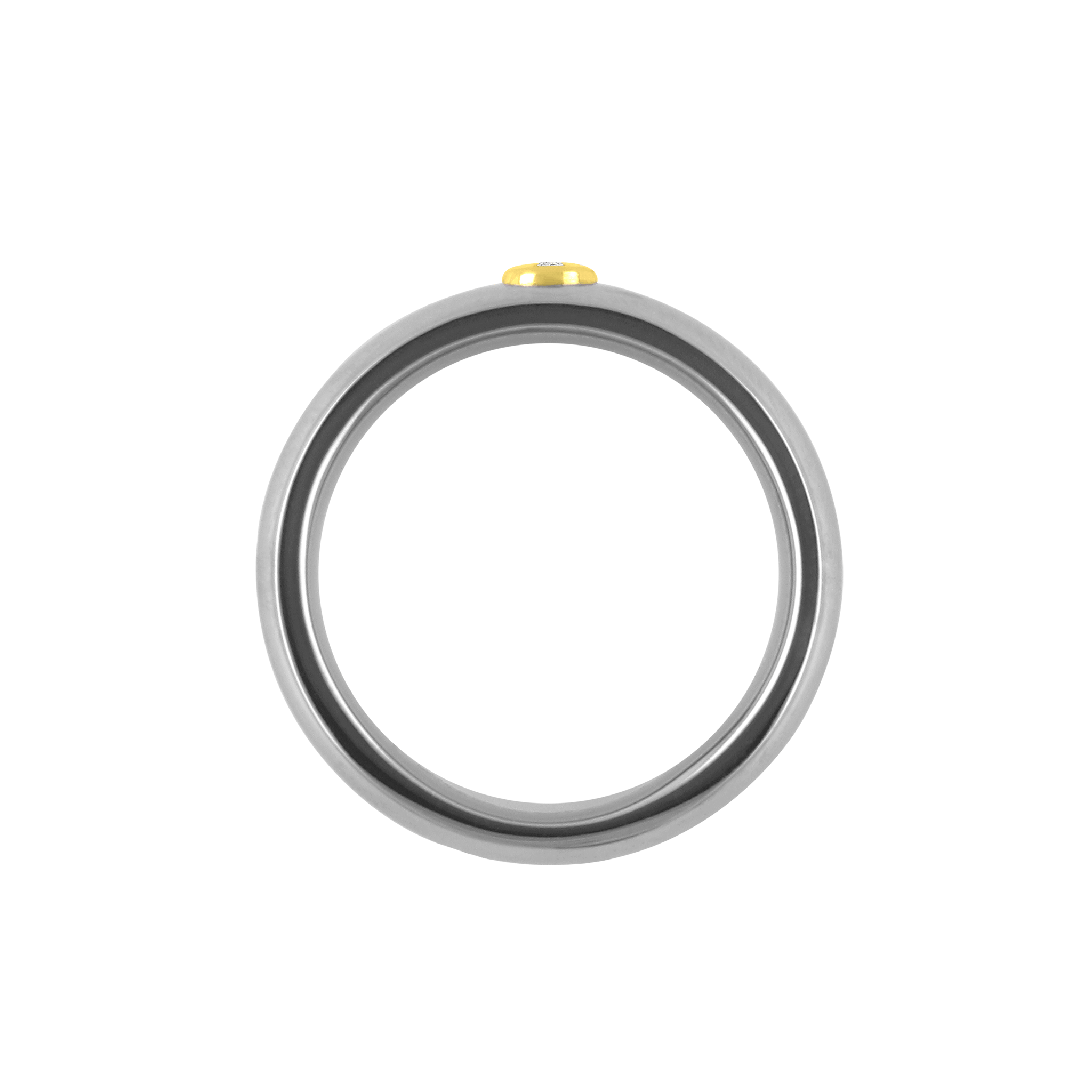 Titan ring w/ diamond 18k Polished - nammi.isZeezen