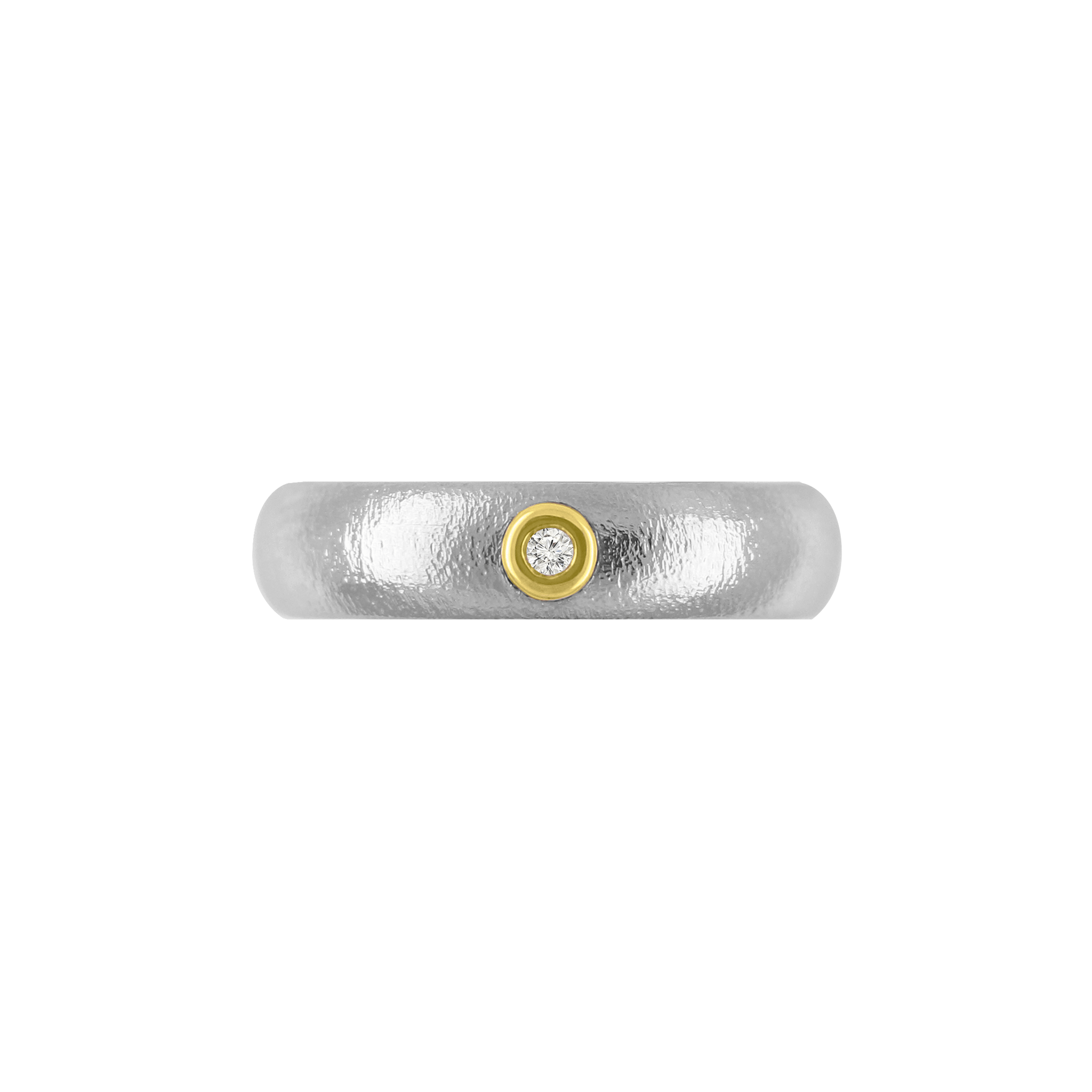 Títaníumhringur 4.5 mm m/18k og Demanti - nammi.isZeezen