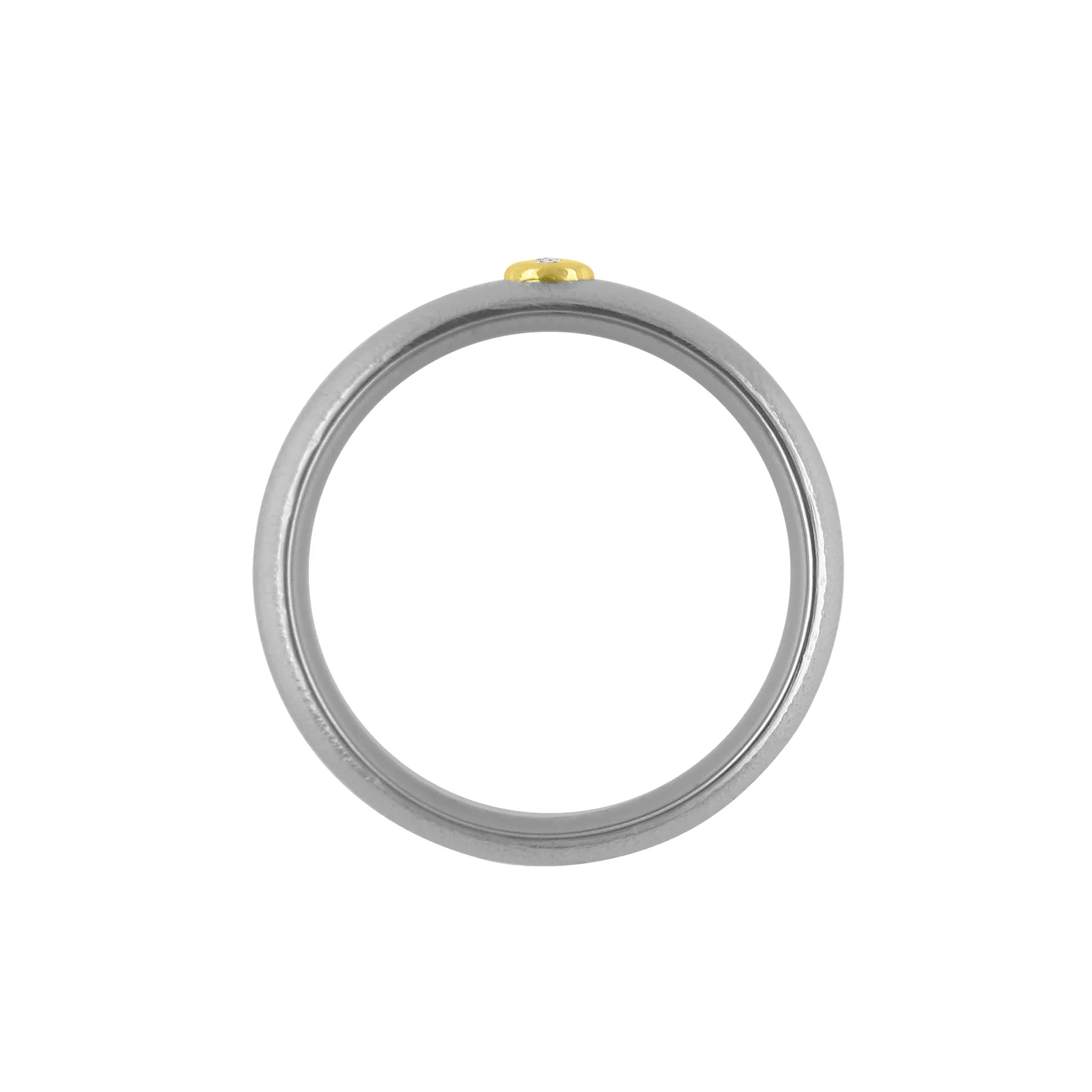 Títaníumhringur 4.5 mm m/18k og Demanti - nammi.isZeezen