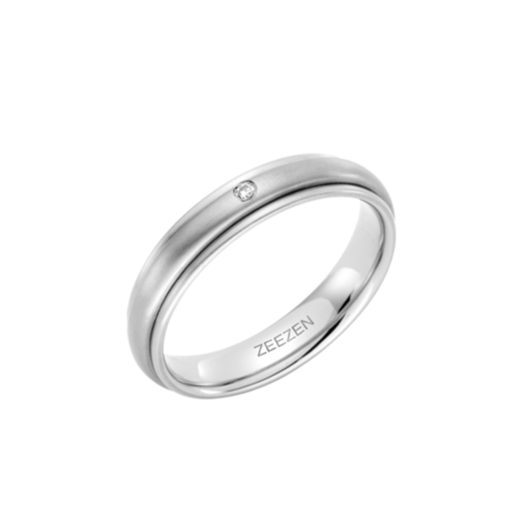 Títaníumhringur 4.7 mm með demanti - nammi.isZeezen