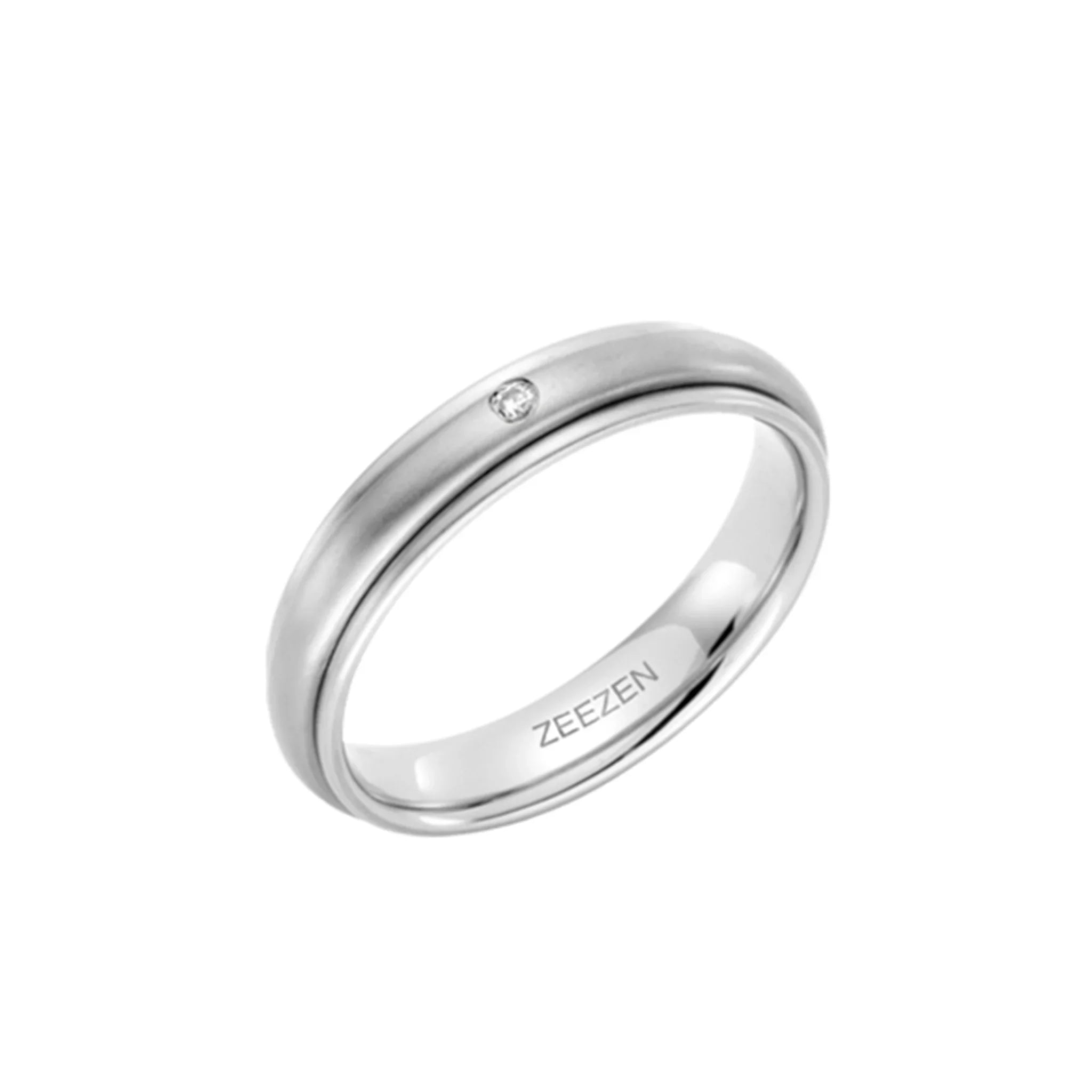 Títaníumhringur 4.7 mm með demanti - nammi.isZeezen