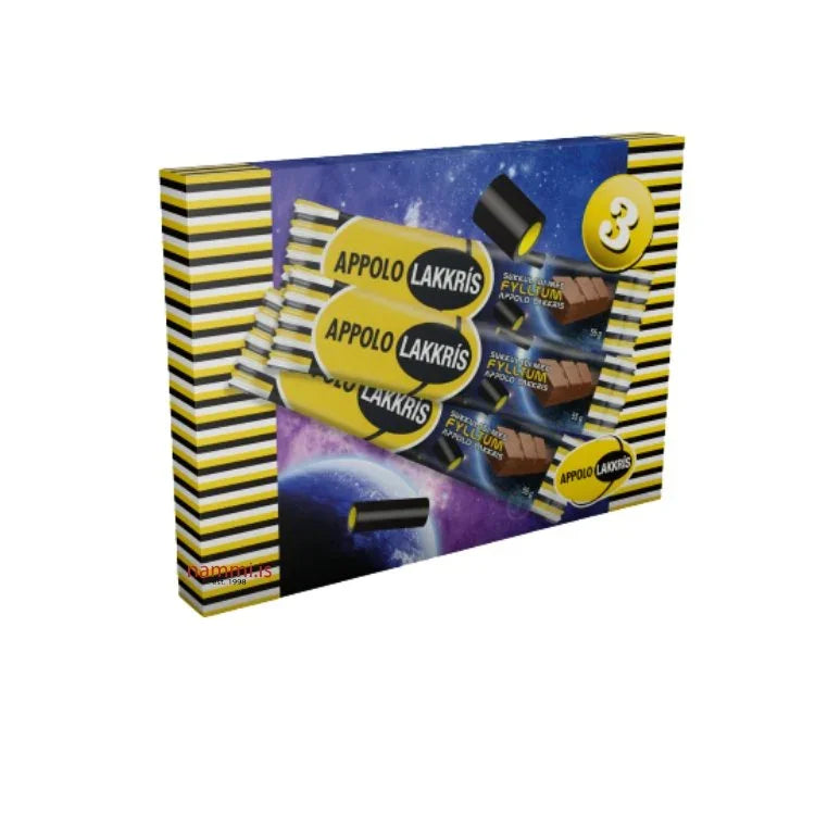 3 x Appolo Liquorice Chocolate with Marsipan (3x55 gr.) - nammi.is