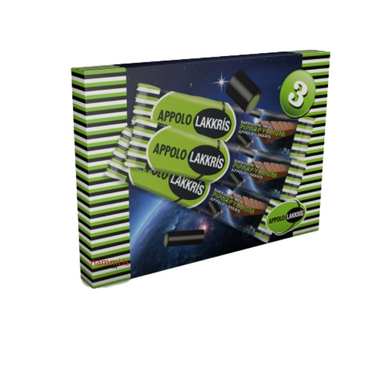 3 x Appolo Pepper Liquorice Chocolate (3x55 gr.) - nammi.is