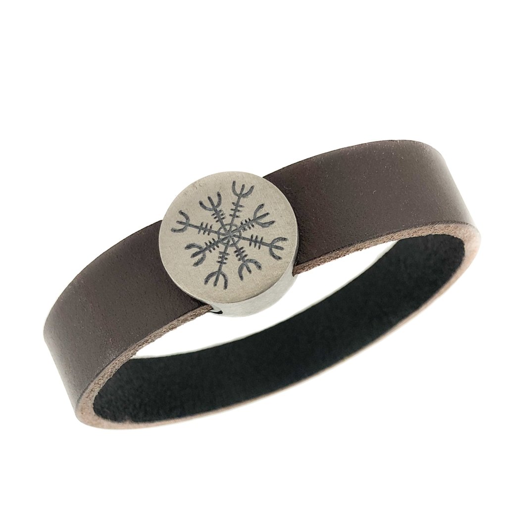Ægishjálmur - Helm of Awe Leather Bracelet - nammi.isÓfeigur
