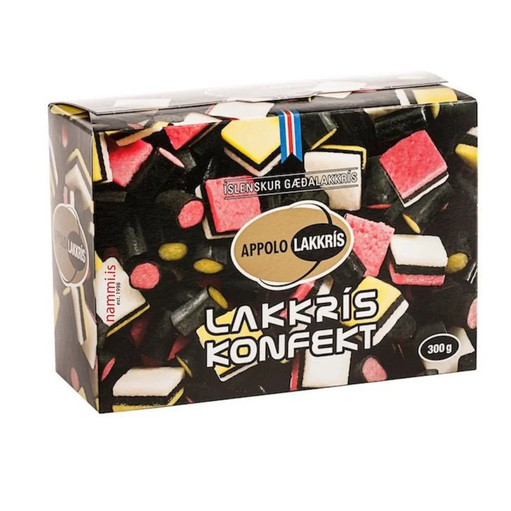 Appolo Lakkrískonfekt / Allsort Liquorice (300 gr.) - nammi.is