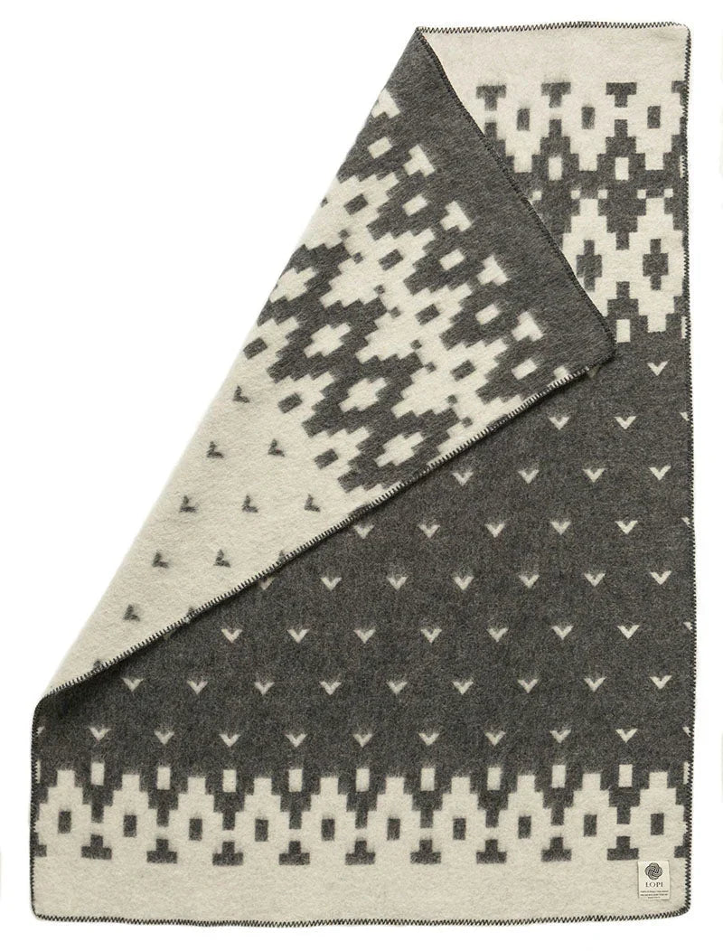 Blanket / Fuglar Grátt 7991-0502 (130 x 180 cm) - nammi.isÍstex