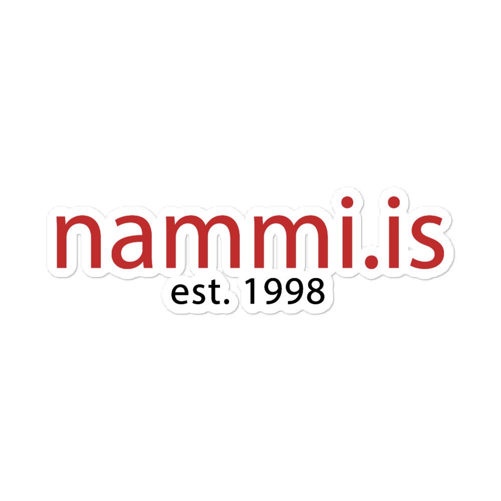 Bubble-free nammi.is stickers - nammi.is