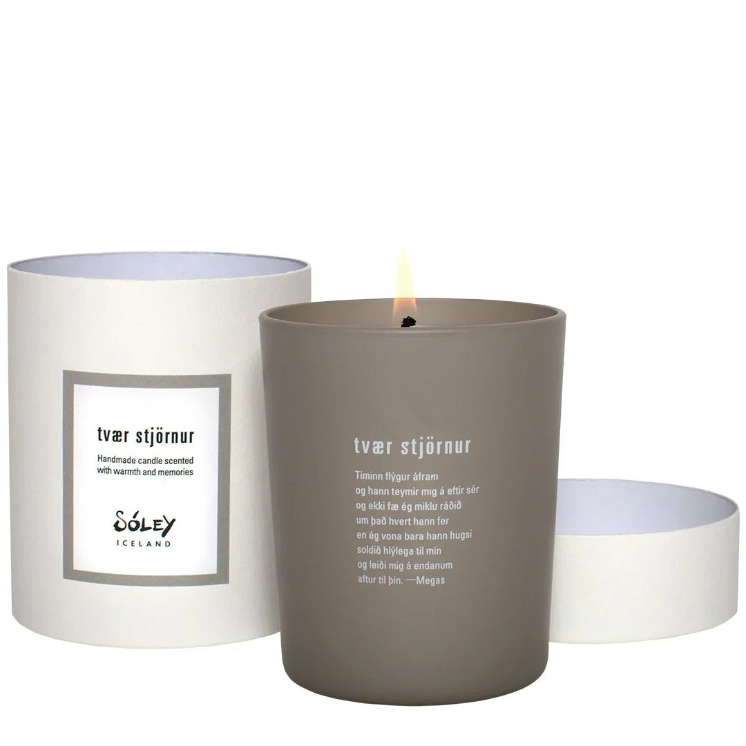Candle / Tvær Stjörnur from Soley - nammi.is