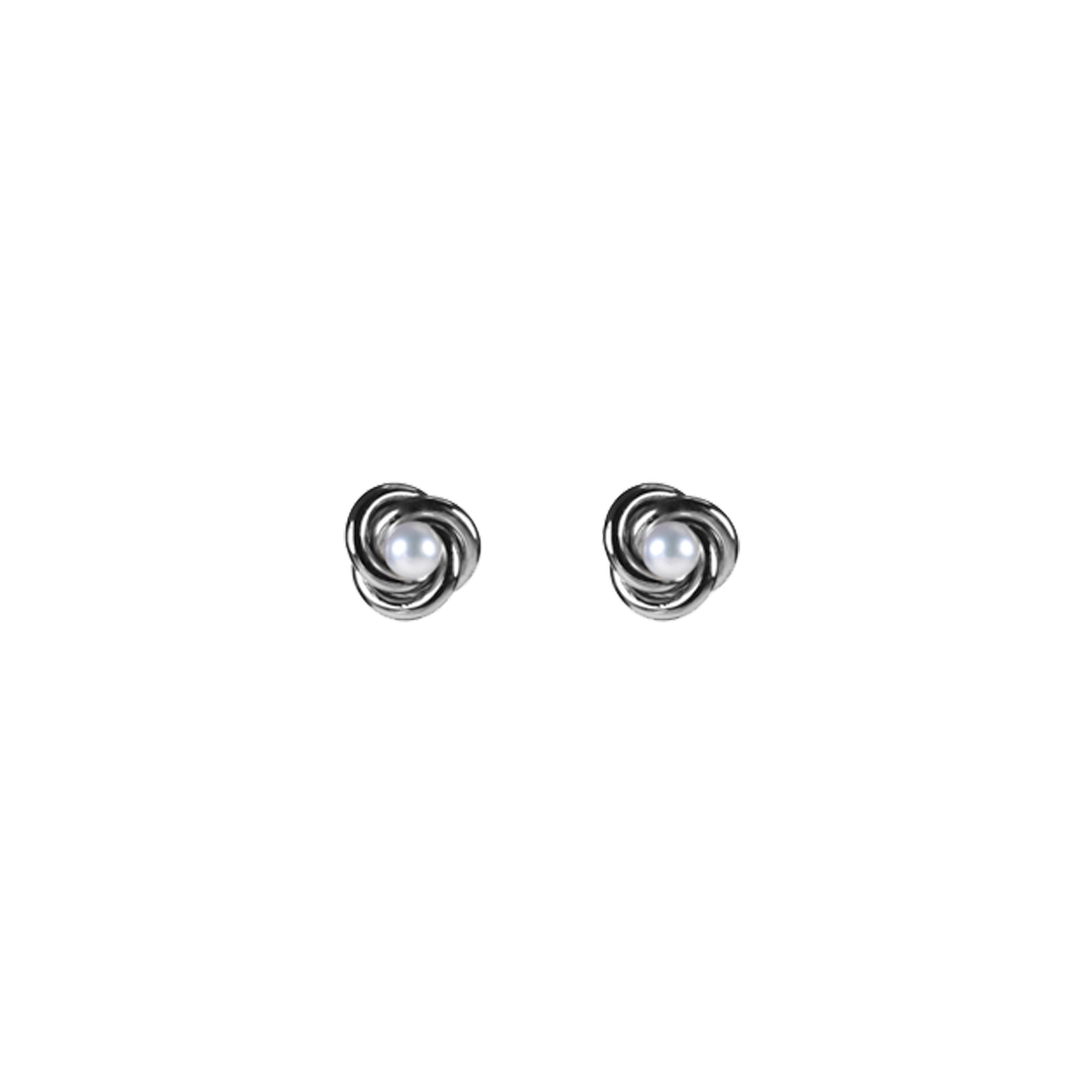 Celtic Knot Titanium Earrings w/ Fresh Water Pearl - nammi.isZeezen