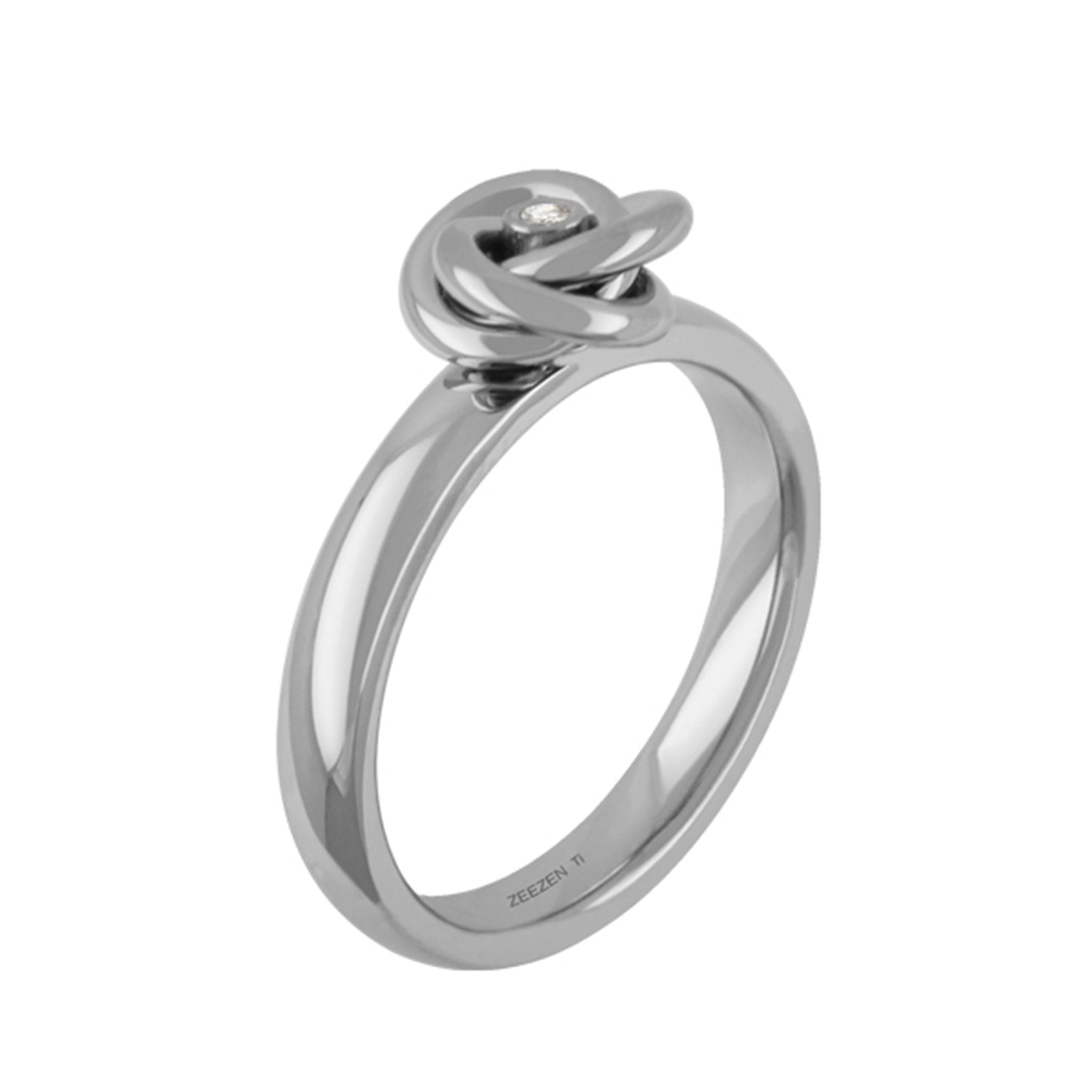 Celtic Knot - Titanium Ring w/diamond - nammi.isÓfeigur