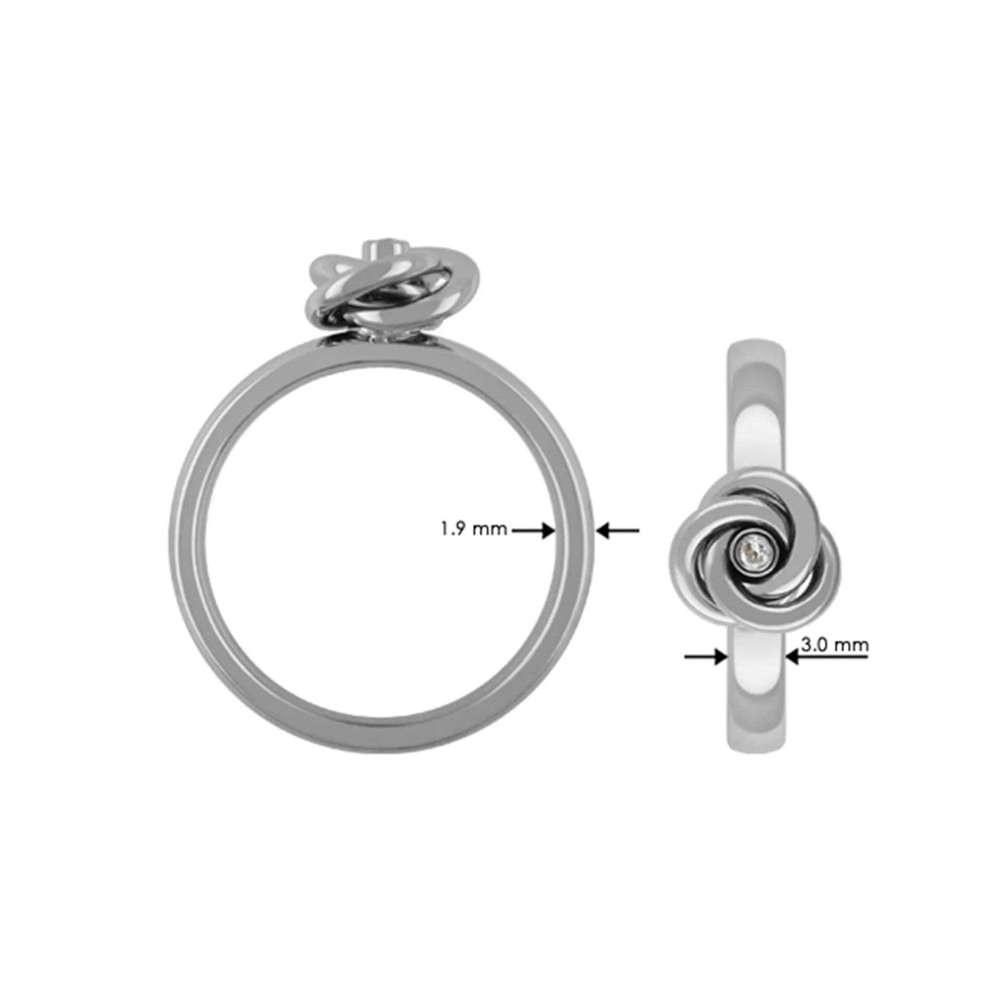 Celtic Knot - Titanium Ring w/diamond - nammi.isÓfeigur