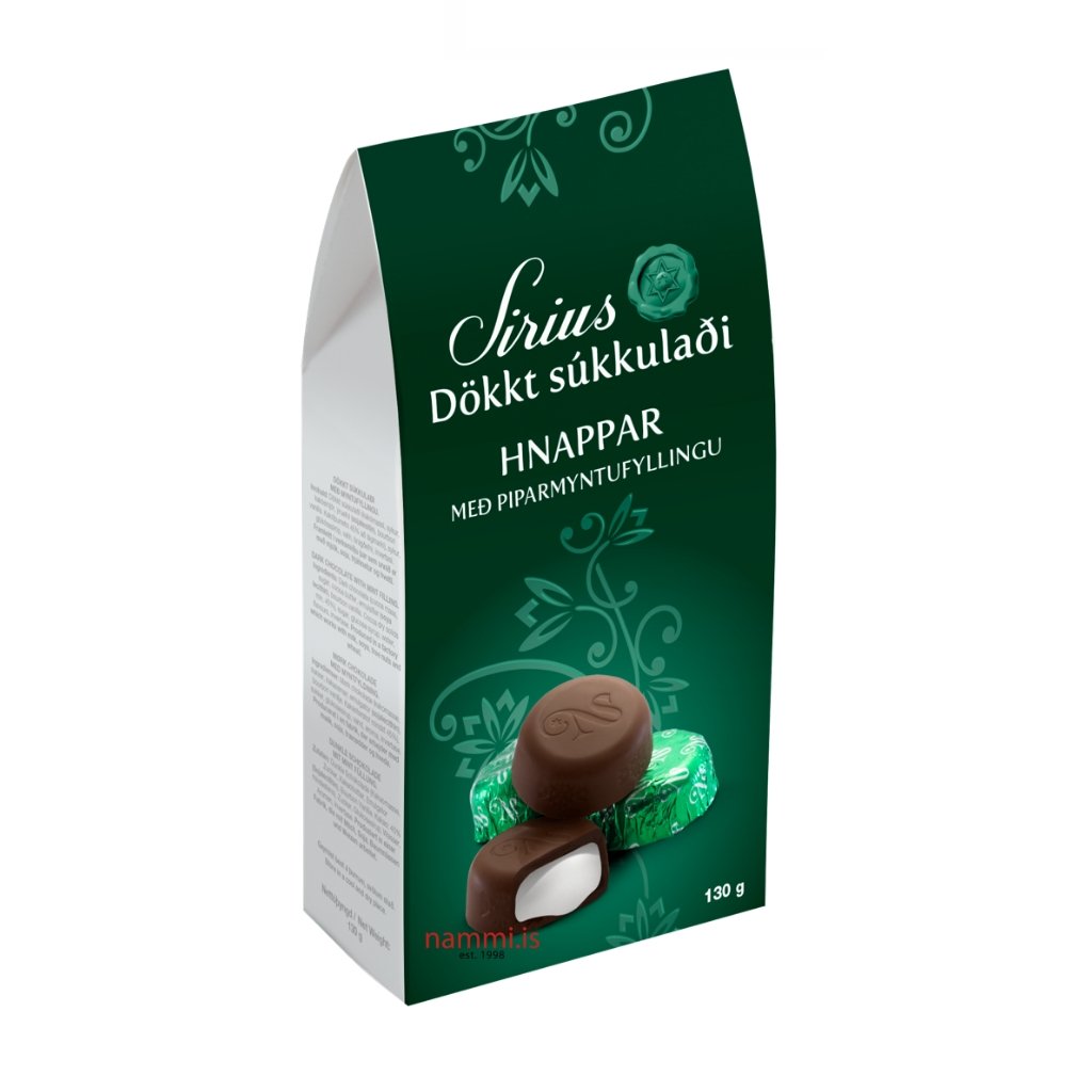 Dark Síríus PIPP Hnappar / 130 gr - nammi.is