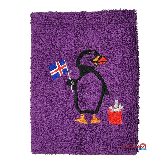 Face towel / Purple Puffin - nammi.isSA Iceland