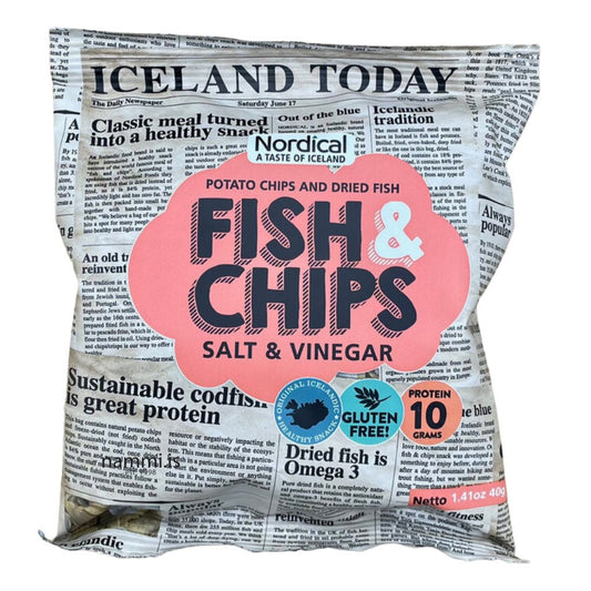 Fish & Chips / Salt & Vinegar 40g (1.41oz) - nammi.isNordical Taste of Iceland