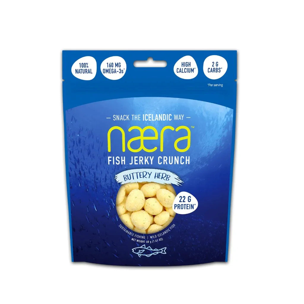 Fish Jerky Crunch-Buttery Herb (40 g or 1.41 oz) - nammi.isResponsible Foods