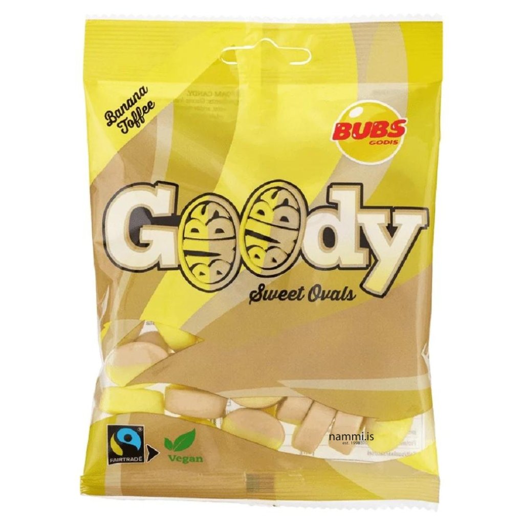 Goody Banana Toffee / Sweet Ovals / 90 gr. - nammi.isnammi.is