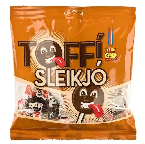 Góu Toffí sleikjó / Caramel lollypopp (200 gr.) - nammi.is