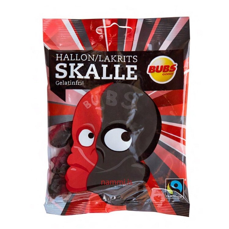 Hallon Lakrits Skalle / Jellybag - nammi.is