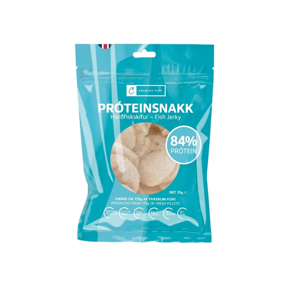 Harðfiskskífur / Fish Jerky / 35 gr. - Icelandic Harðfiskur nammi.is