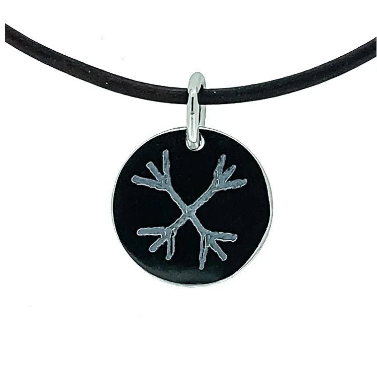 Helm of Awe - Titanium necklace, polished/matte - nammi.is