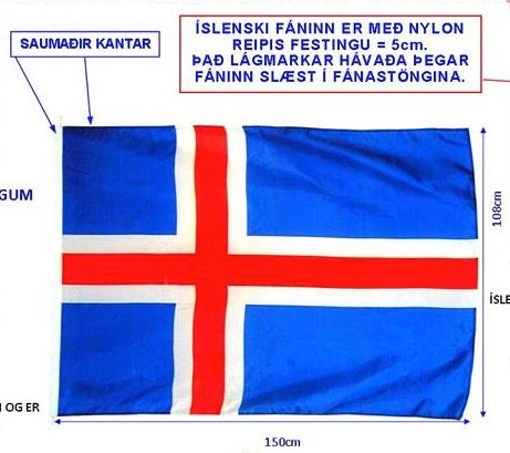 Icelandic flag / 108 x 150 cm - nammi.is