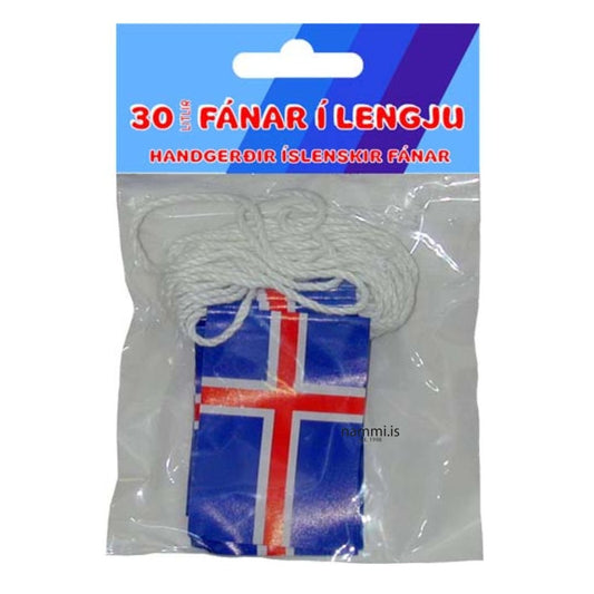 Icelandic Flag on string - 30 paper flags - nammi.isIcelandic Flag