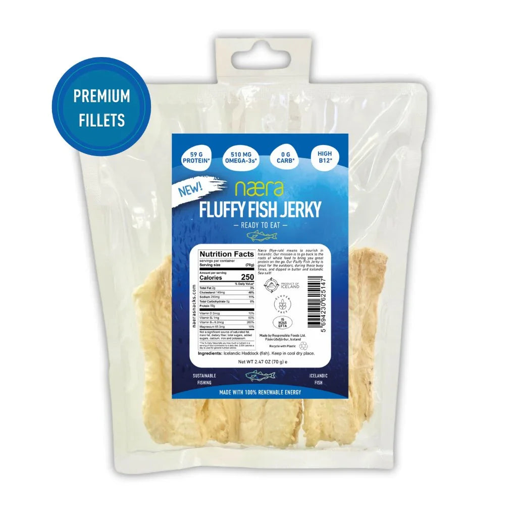 Icelandic Fluffy Fish Jerky (70 g) - nammi.isResponsible Foods