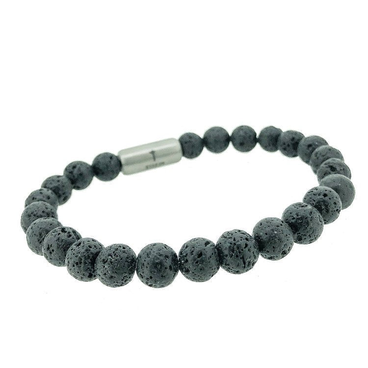 Lava Bracelet 8mm With Titanium Lock - nammi.is