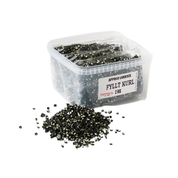 Liquorice with Marzipan filling / Small cuts (2 kg) - nammi.is