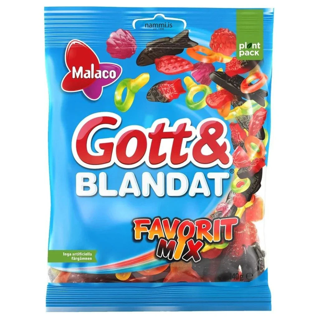 Malaco Gott & Blandat Fav Mix / 140gr. - nammi.isnammi.is