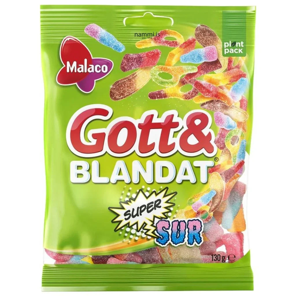 Malaco Gott & Blandat Super Sur / 130gr. - nammi.isnammi.is