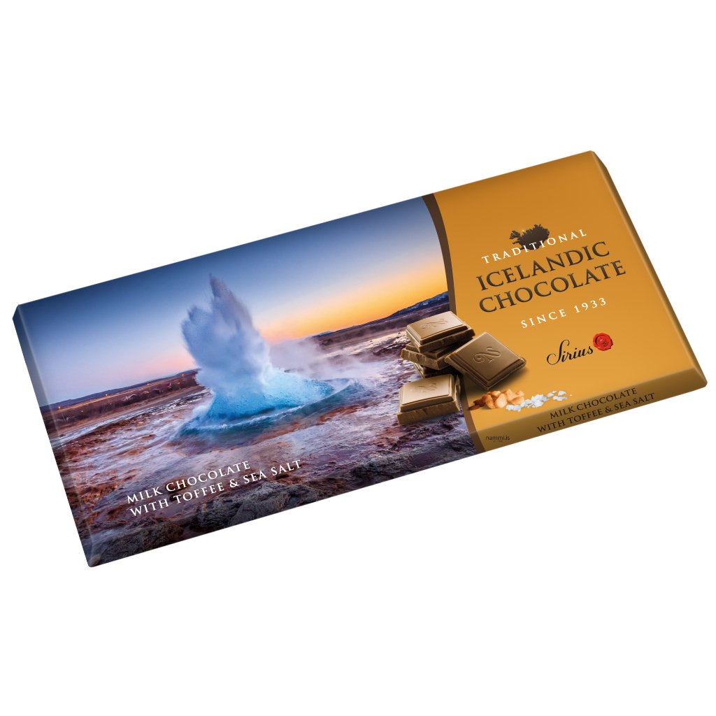 Milk Chocolate with Toffee & Salt / Traditional Icelandic Chocolate (100 gr.) - nammi.isNói Síríus