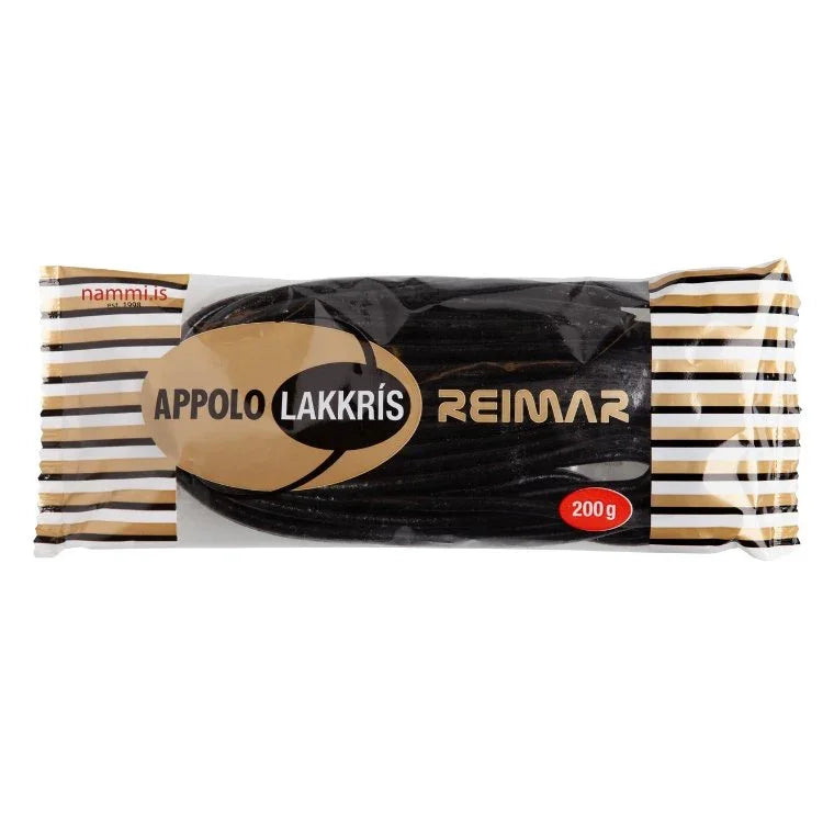 Plain Liquorice Strings / Appolo Lakkrísreimar (200 gr.) - nammi.is