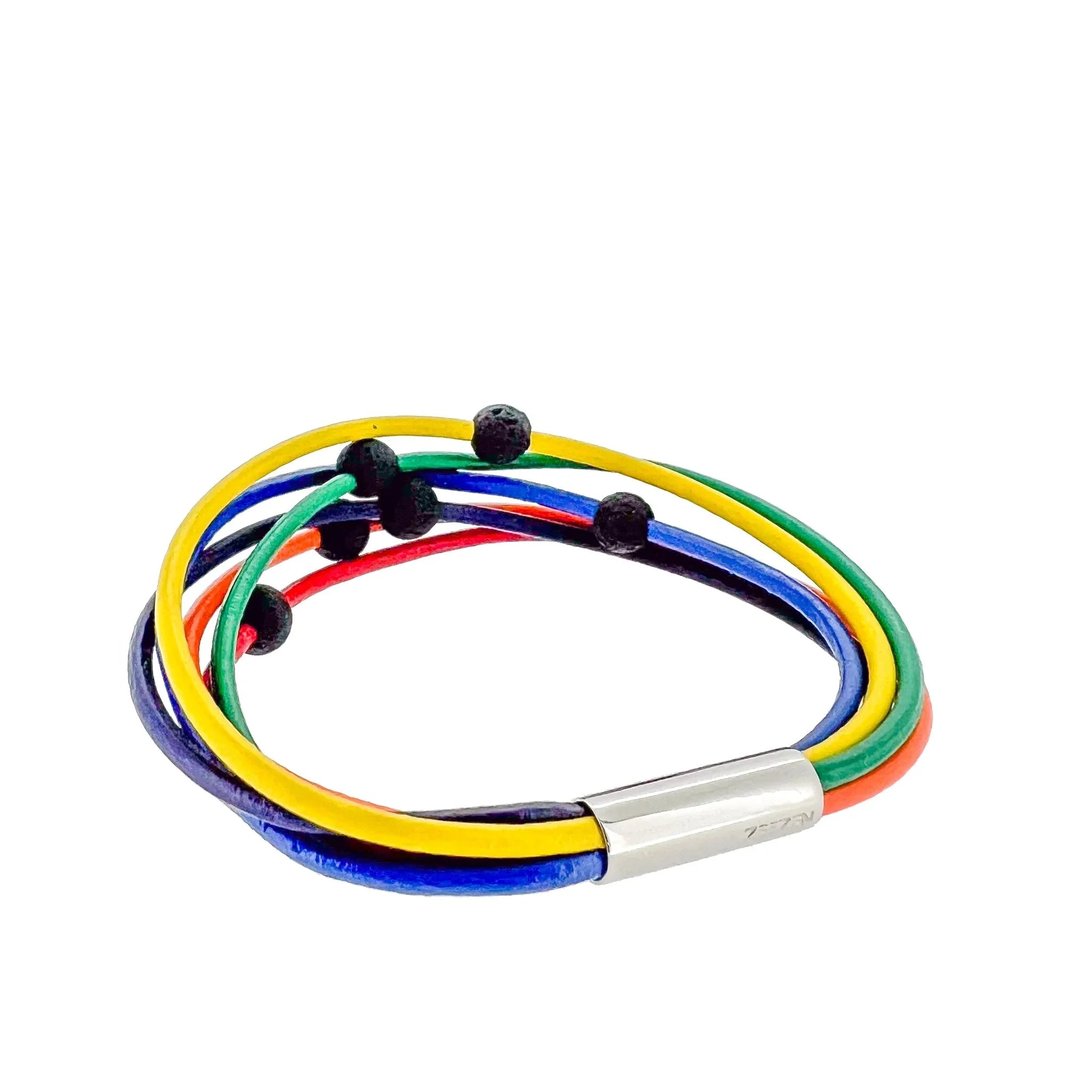 Rainbow Street Bracelet With 6 Lava Stones - nammi.isÓfeigur