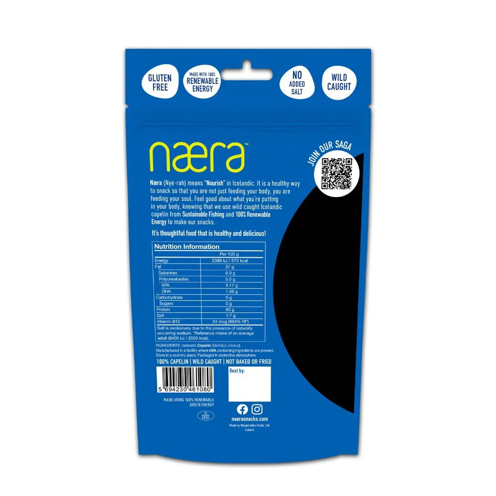 Ready to Eat Crunchy Capelin with Roe (1.05oz or 30 g) - nammi.isResponsible Foods