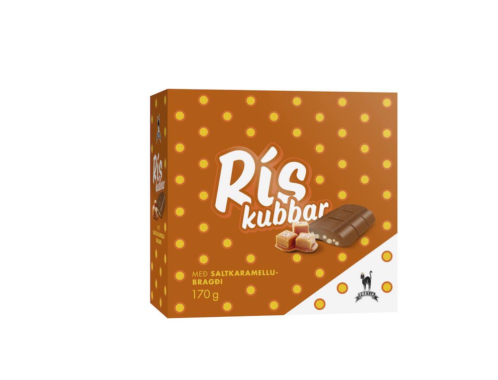 Rís Kubbar with salted caramel (170 gr.) - nammi.is