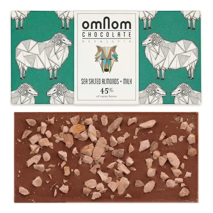 Sea Salted Almonds+ 45% Milk / Omnom Chocolate - nammi.is