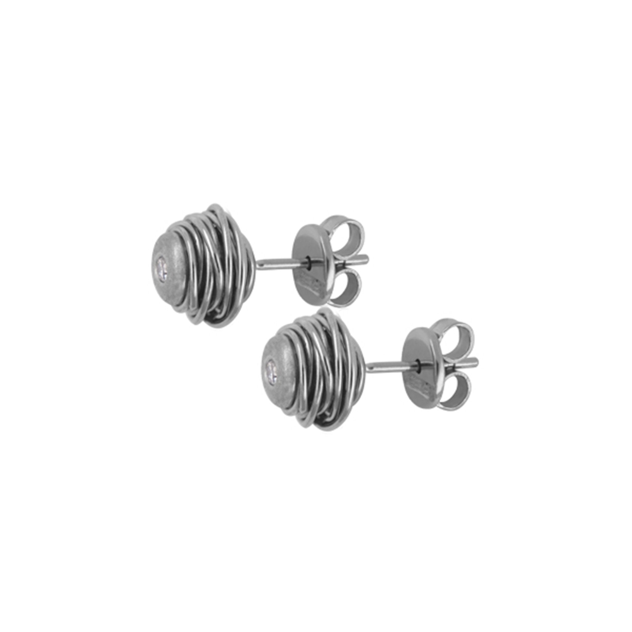 Stud Earring Titan w/ Diamonds 2 x 0.03ct. - nammi.isÓfeigur