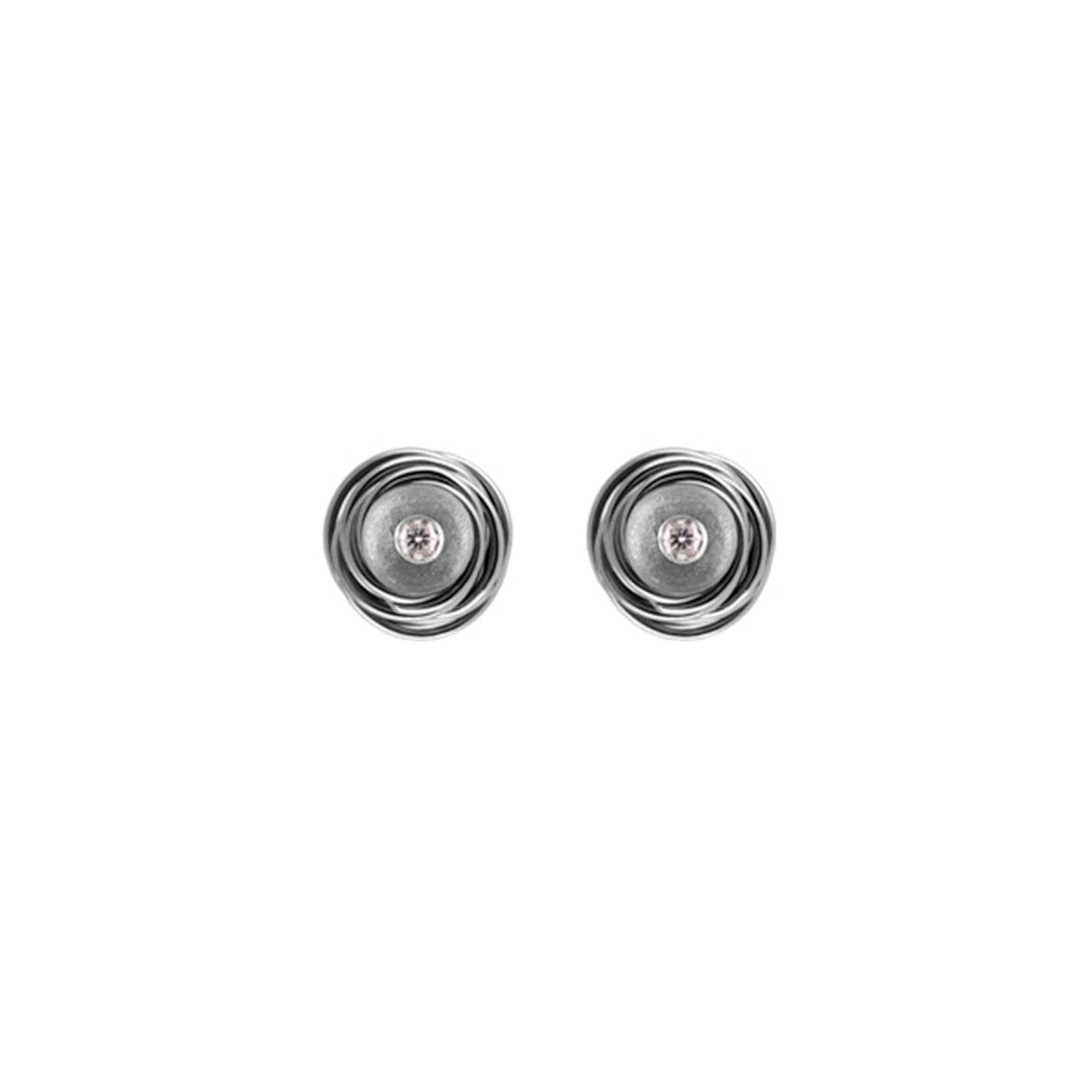 Stud Earring Titan w/ Diamonds 2 x 0.03ct. - nammi.isÓfeigur