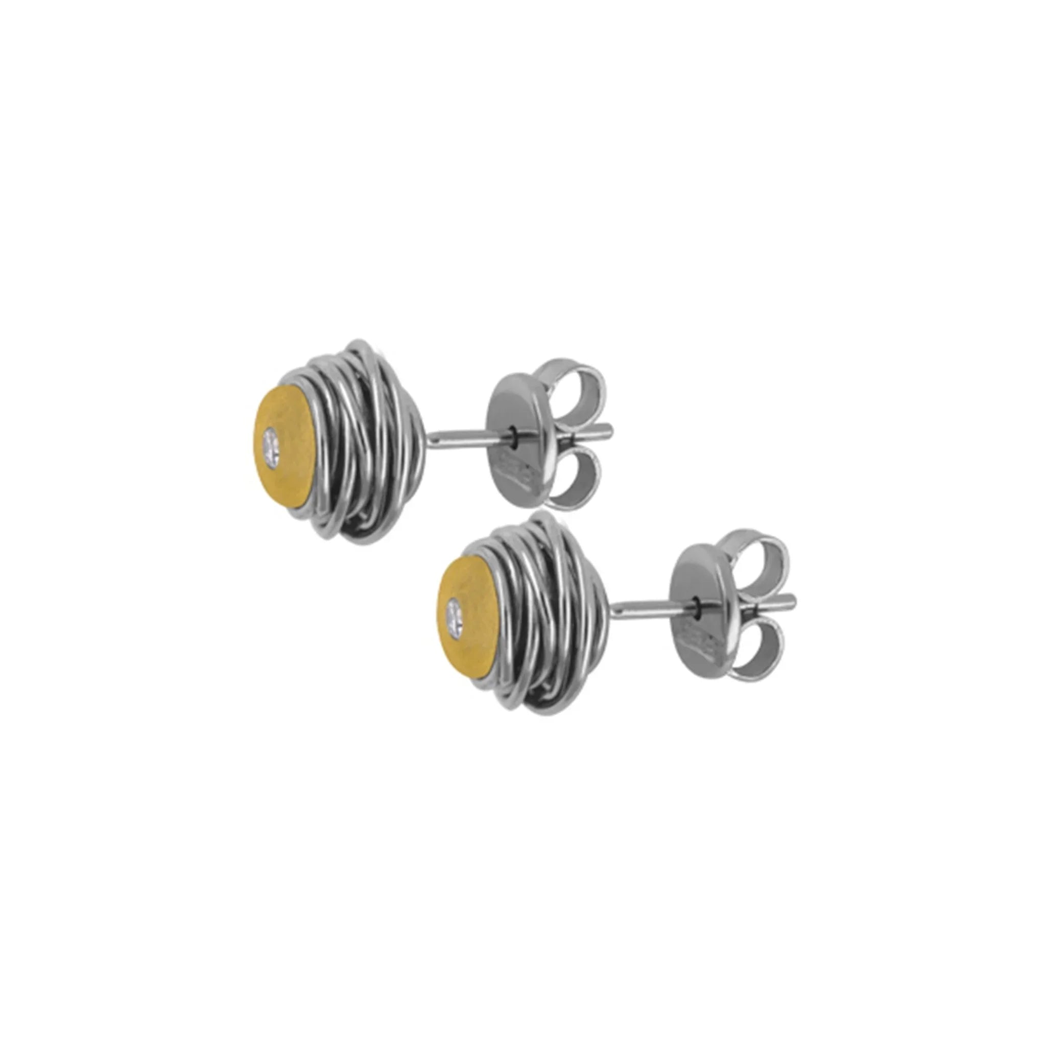 Stud Earring Titan w/ Diamonds 2x 0.03ct. 18k - nammi.isÓfeigur